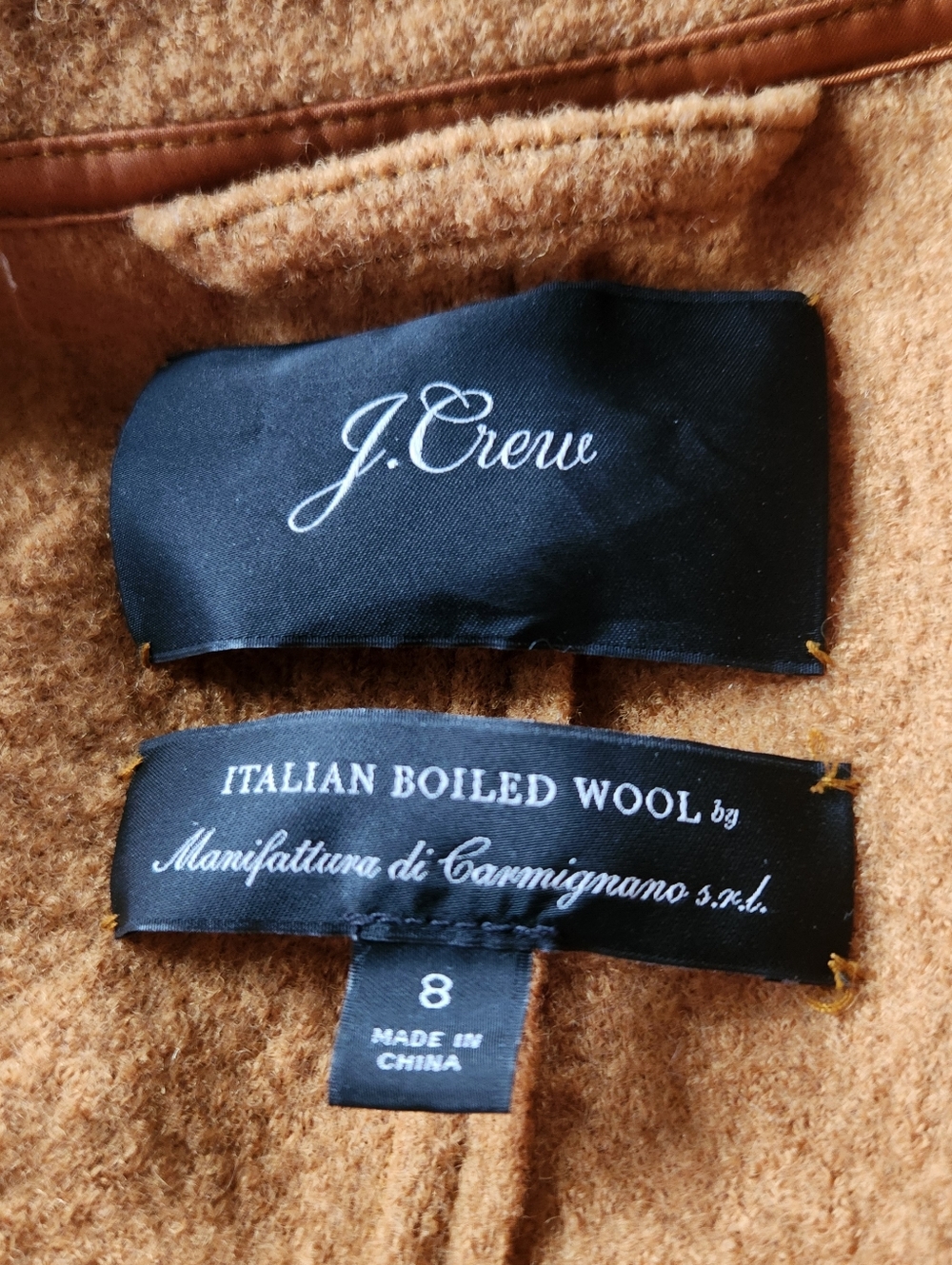J Crew Italian Boiled Wool Musturd Yellow Coat Womens 8 Collared Single Breast - Picture 7 of 13
